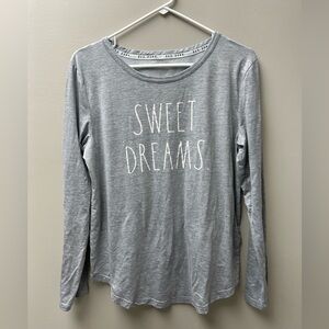 Rae Dunn Women’s Grey “Sweet Dreams” Pyjama Top